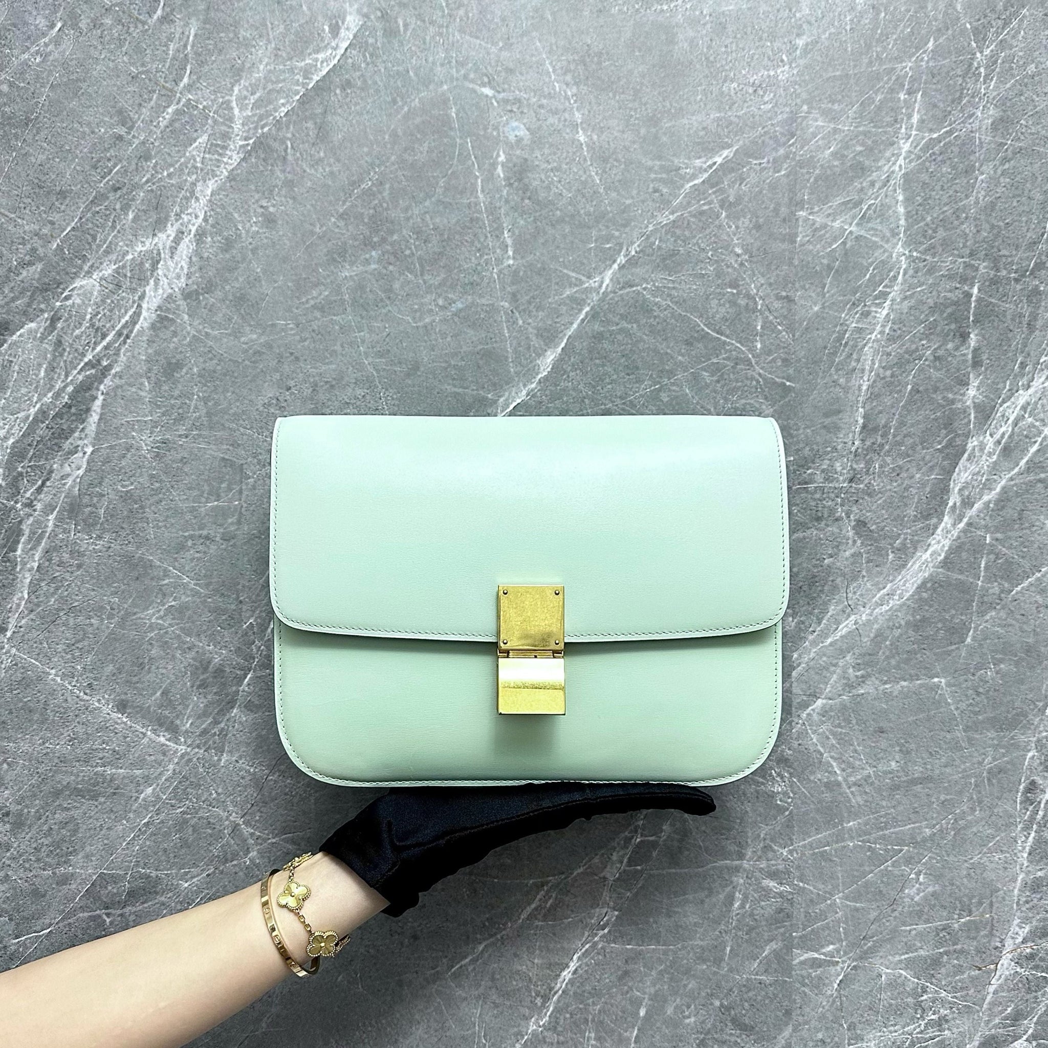 Celine Classic Box Smooth Calfskin Mint Green GHW