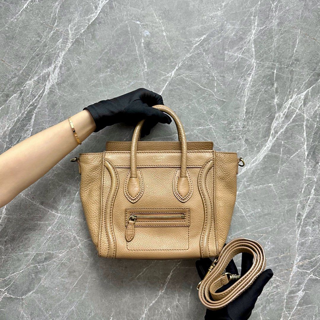 Celine Luggage Mini Camel Beige Top Handle Bag