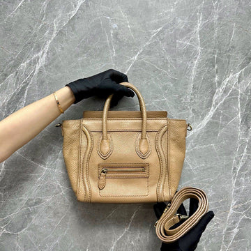Celine Luggage Mini Camel Beige Top Handle Bag