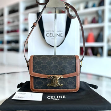 Celine Teen Triomphe in Triomphe Canvas Crossbody Bag