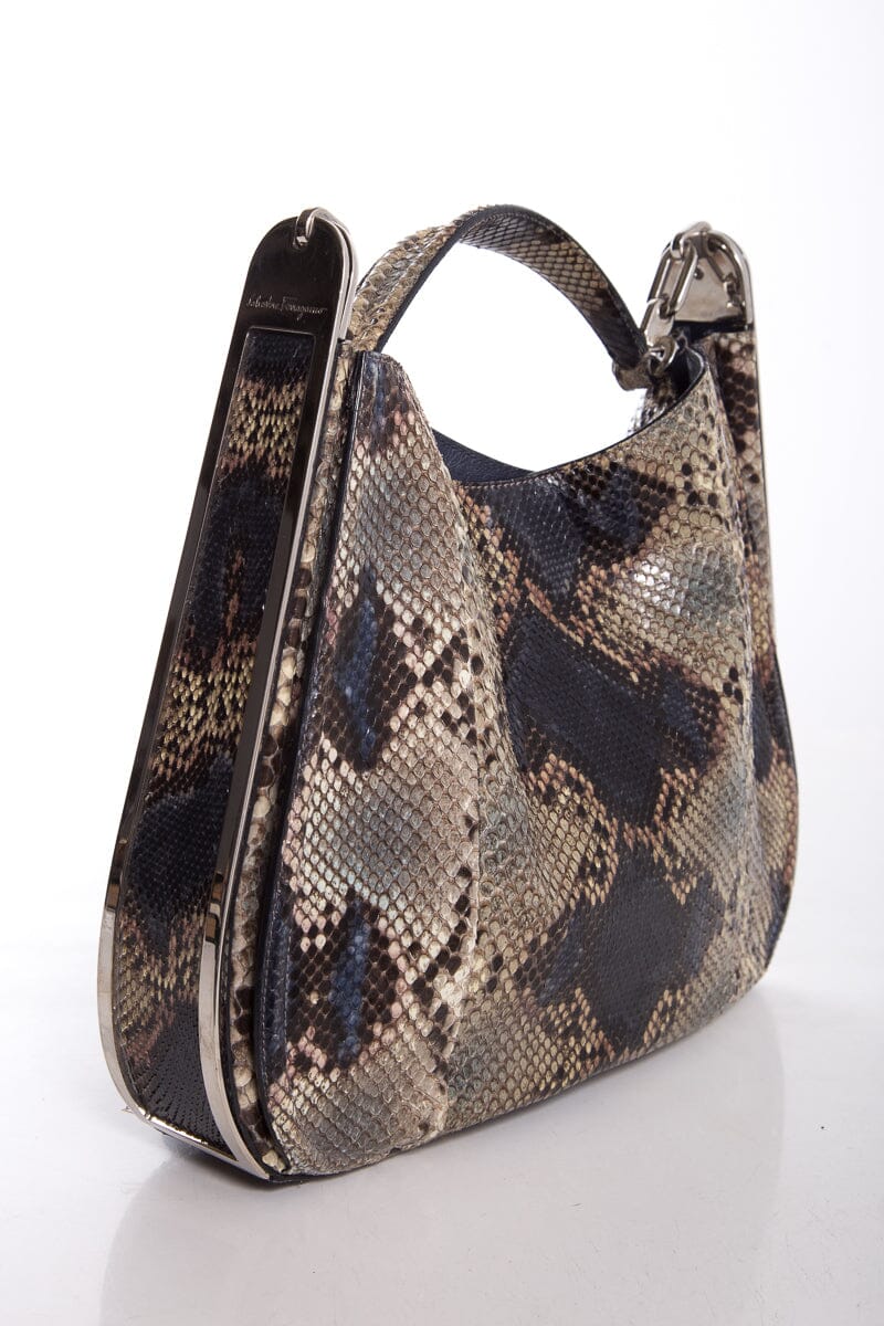 Salvatore Ferragamo Snakeskin Shoulder Bag