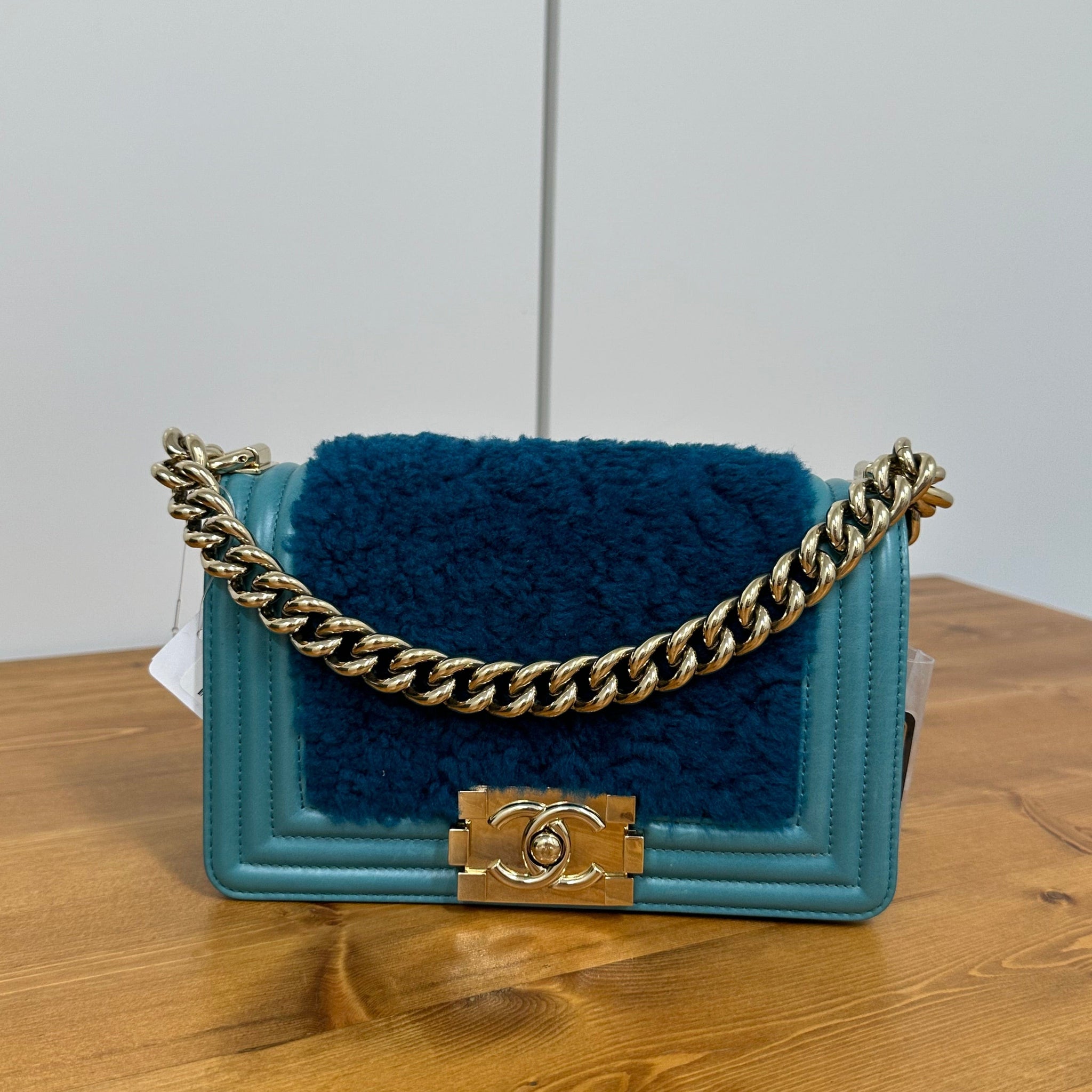 CHANEL Calf×Mouton Blue G Boy Chanel 20 B09123CSGB