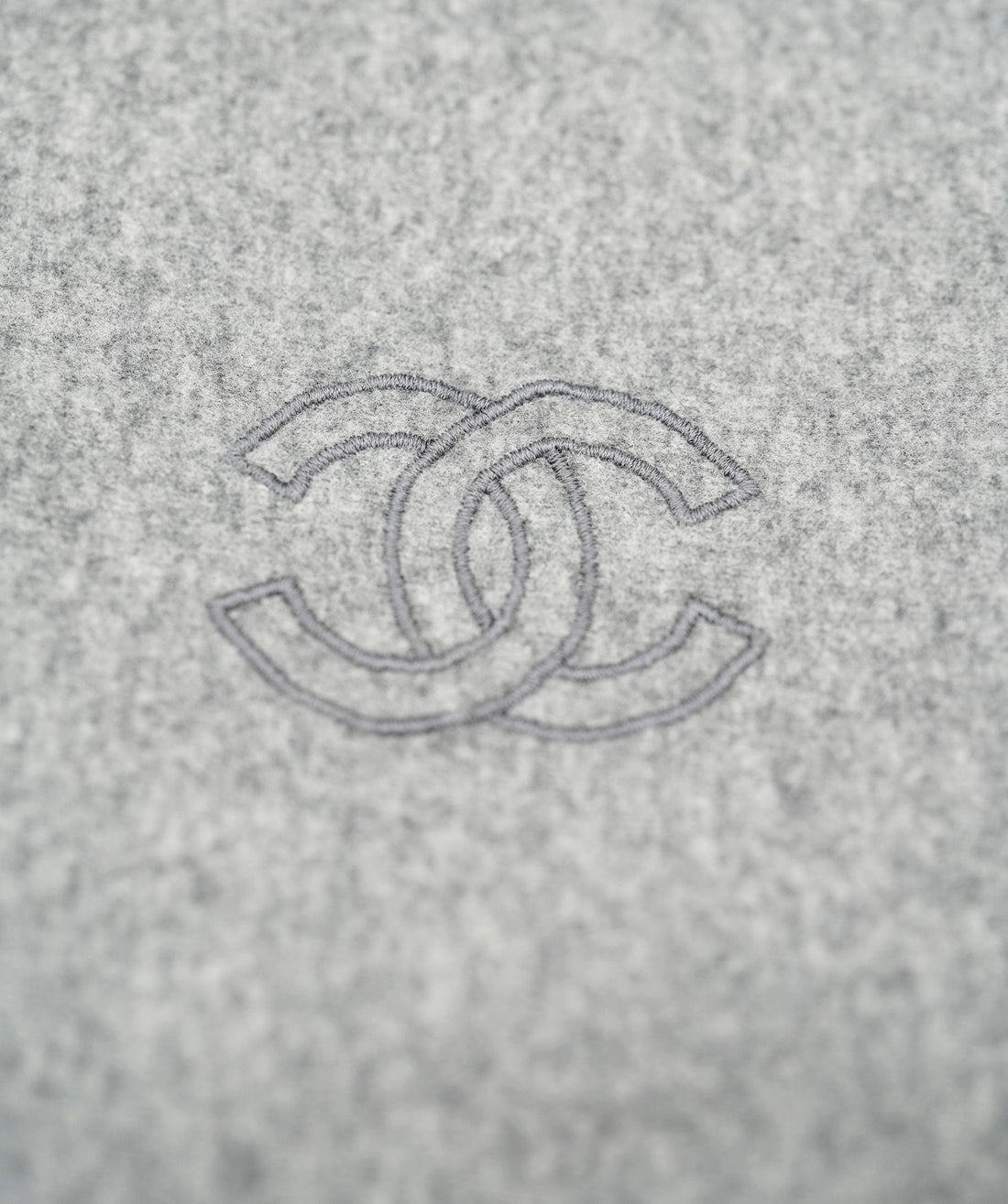 Chanel Cashmere Shawl Wrap Scarf Gray  DBXS2431