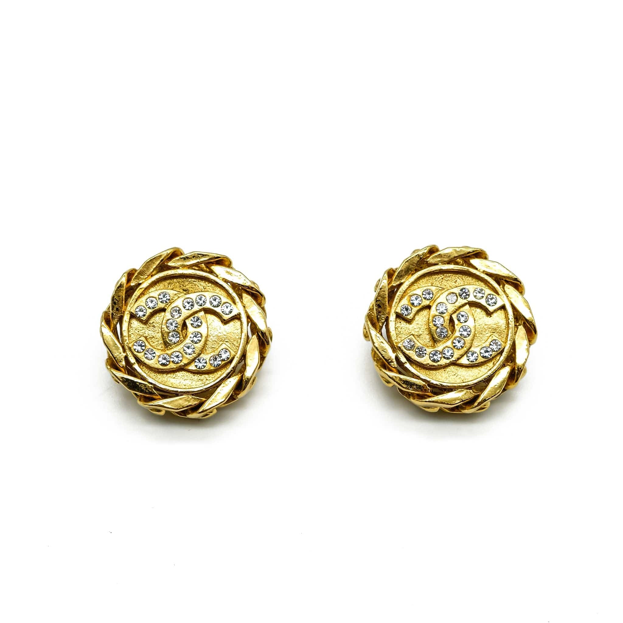 Vintage Chanel CC Clip On Earrings RJC1575