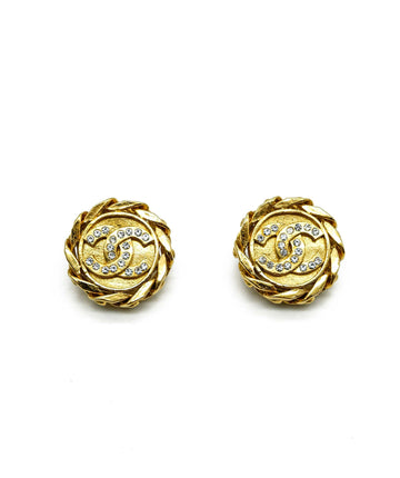 Vintage Chanel CC Clip On Earrings RJC1575
