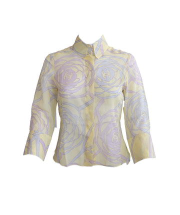 Chanel 03P Camellia Shirt Yellow  DXBS1279