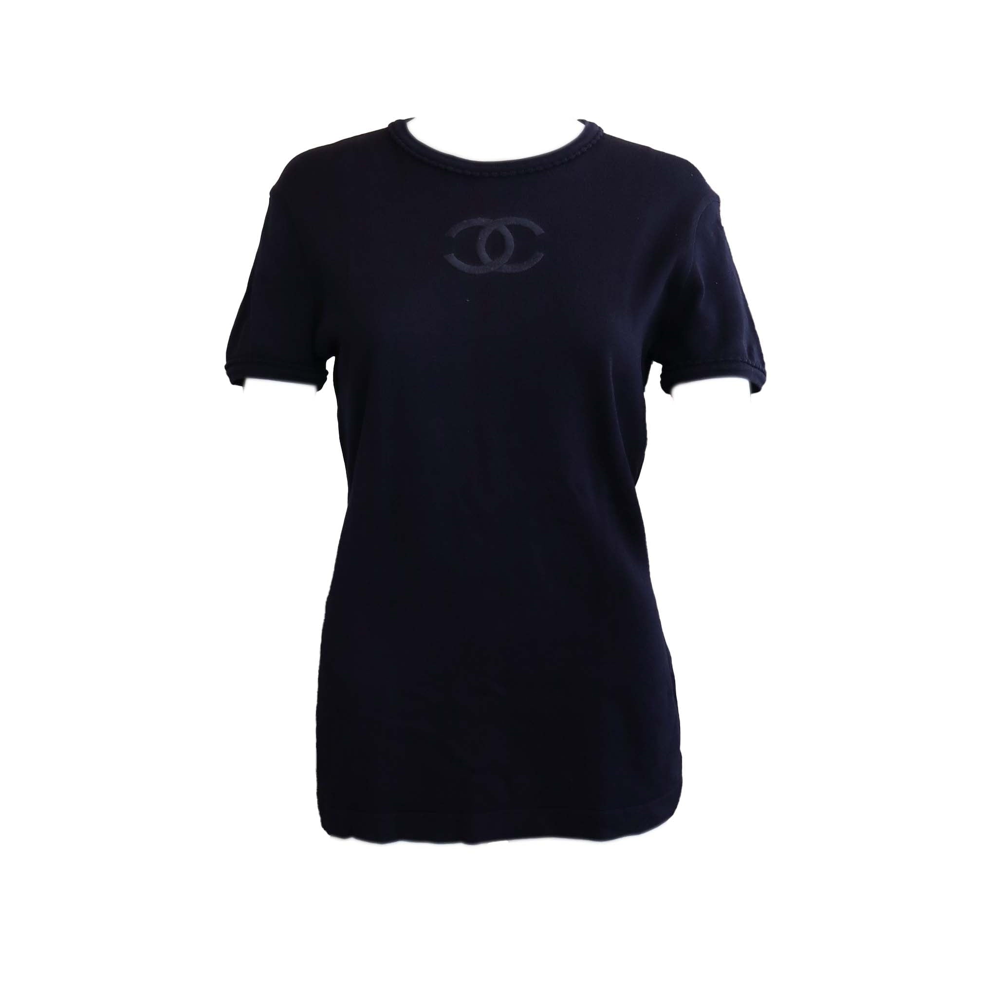 Chanel Big CC Stitch Knit Top Navy - DXBS1276