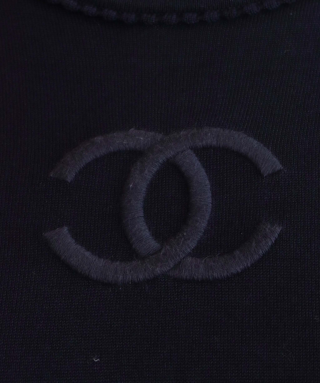 Chanel Big CC Stitch Knit Top Navy - DXBS1276