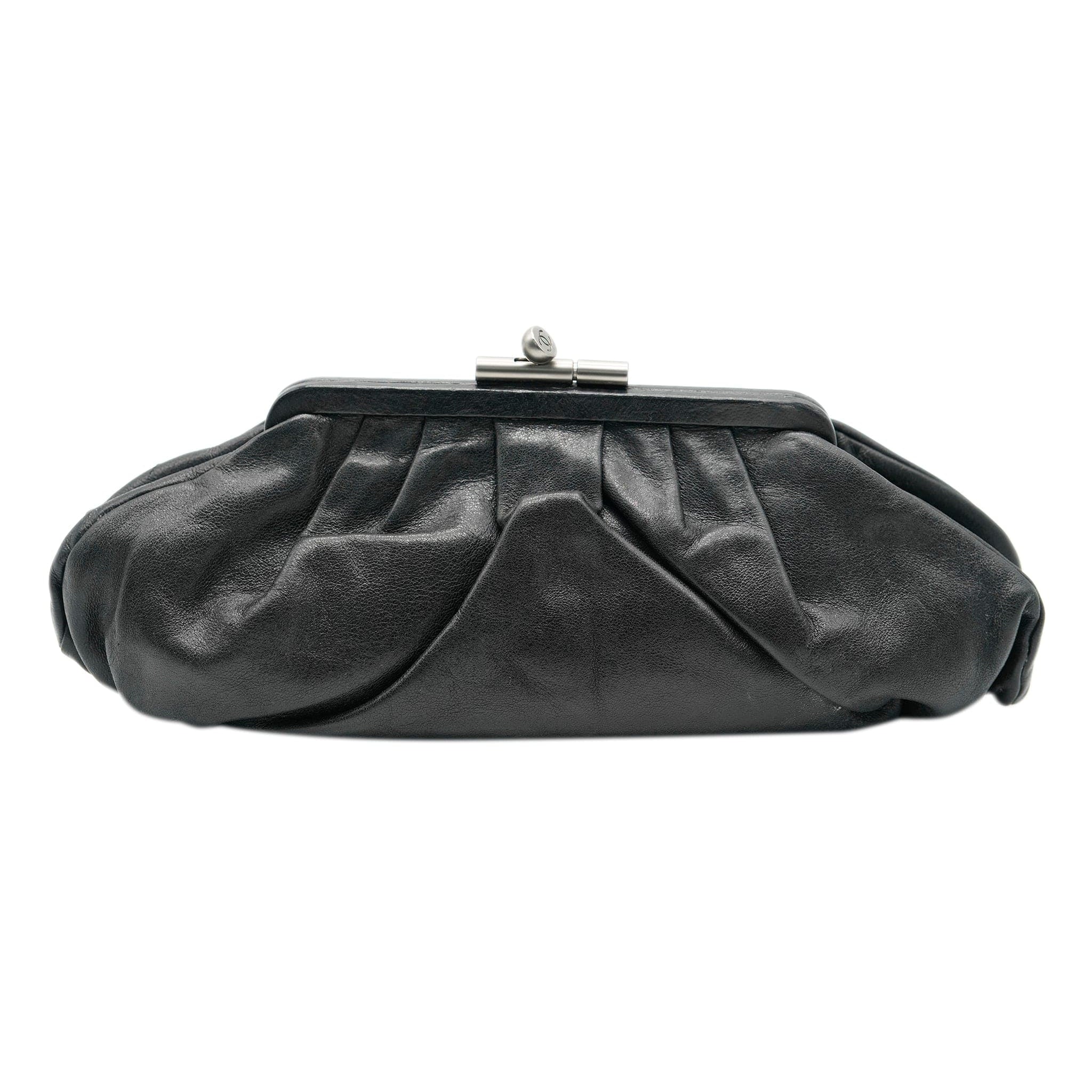 Chanel black clutch kisslock ALC0579