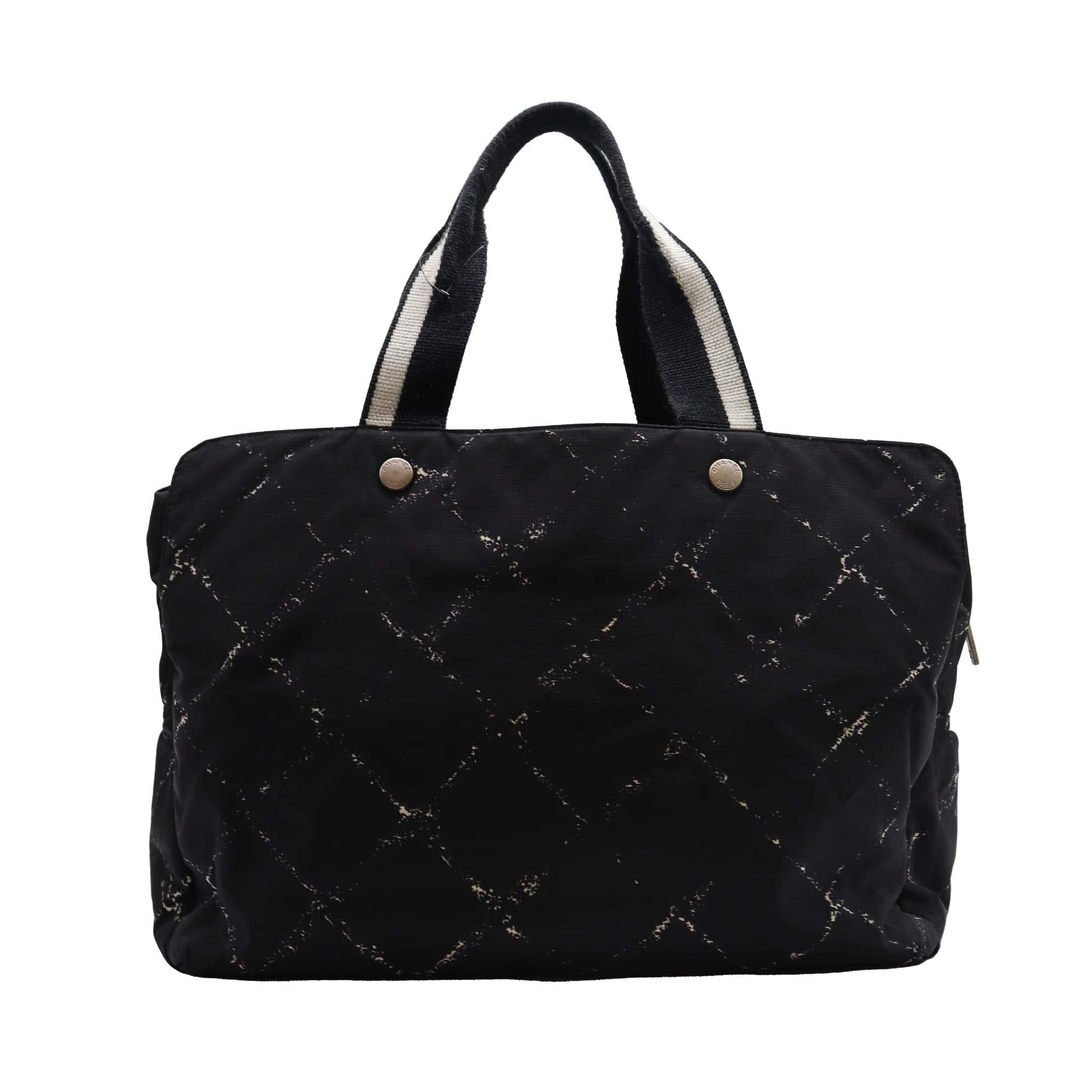 Chanel Black Nylon Travel Tote Bag AGC2038