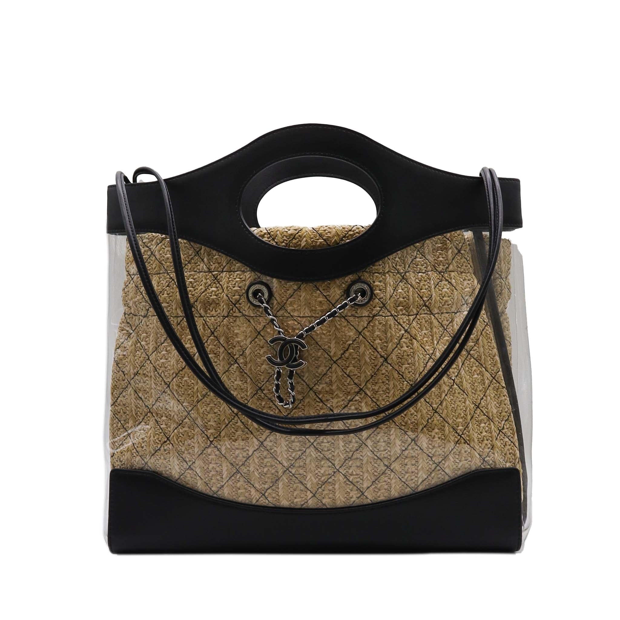 Chanel By The Sea Beach PVC & Raffia Tote Bag AGC2044