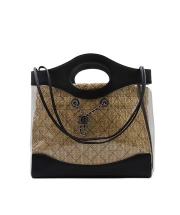 Chanel By The Sea Beach PVC & Raffia Tote Bag AGC2044