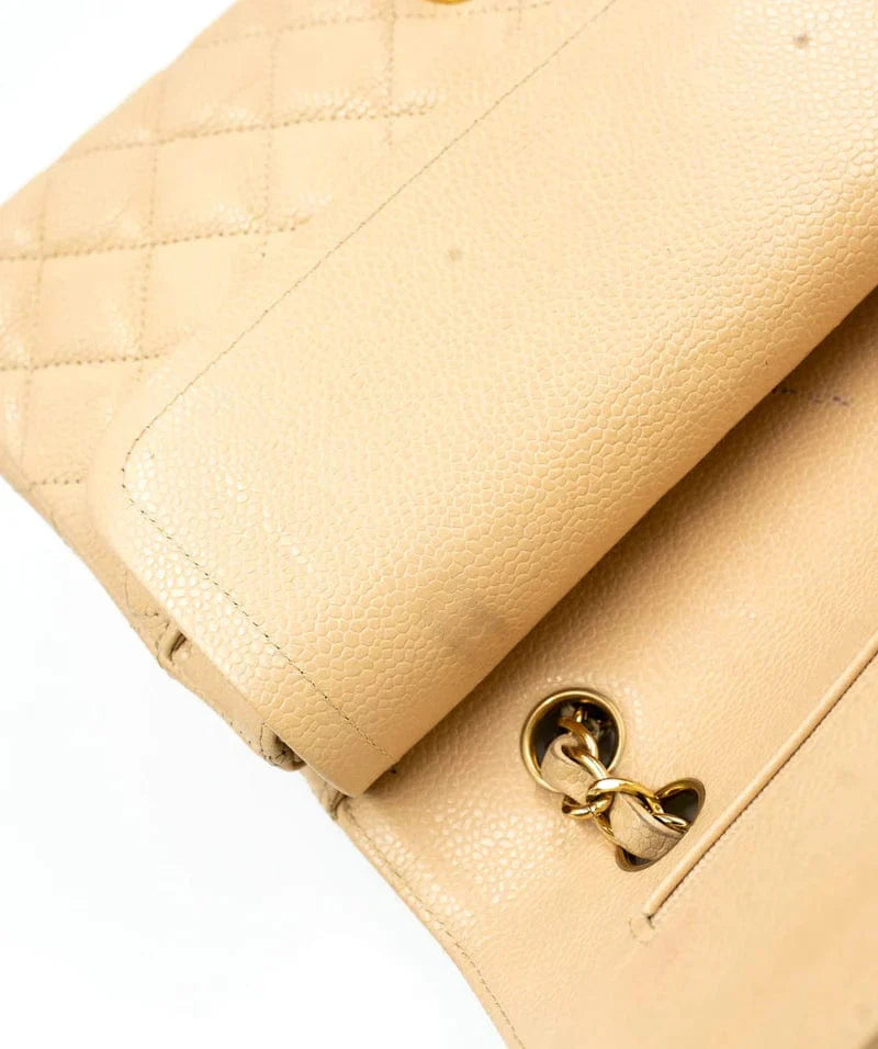 Chanel Classic Flap Medium Beige  Caviar GHW - DXBS1462