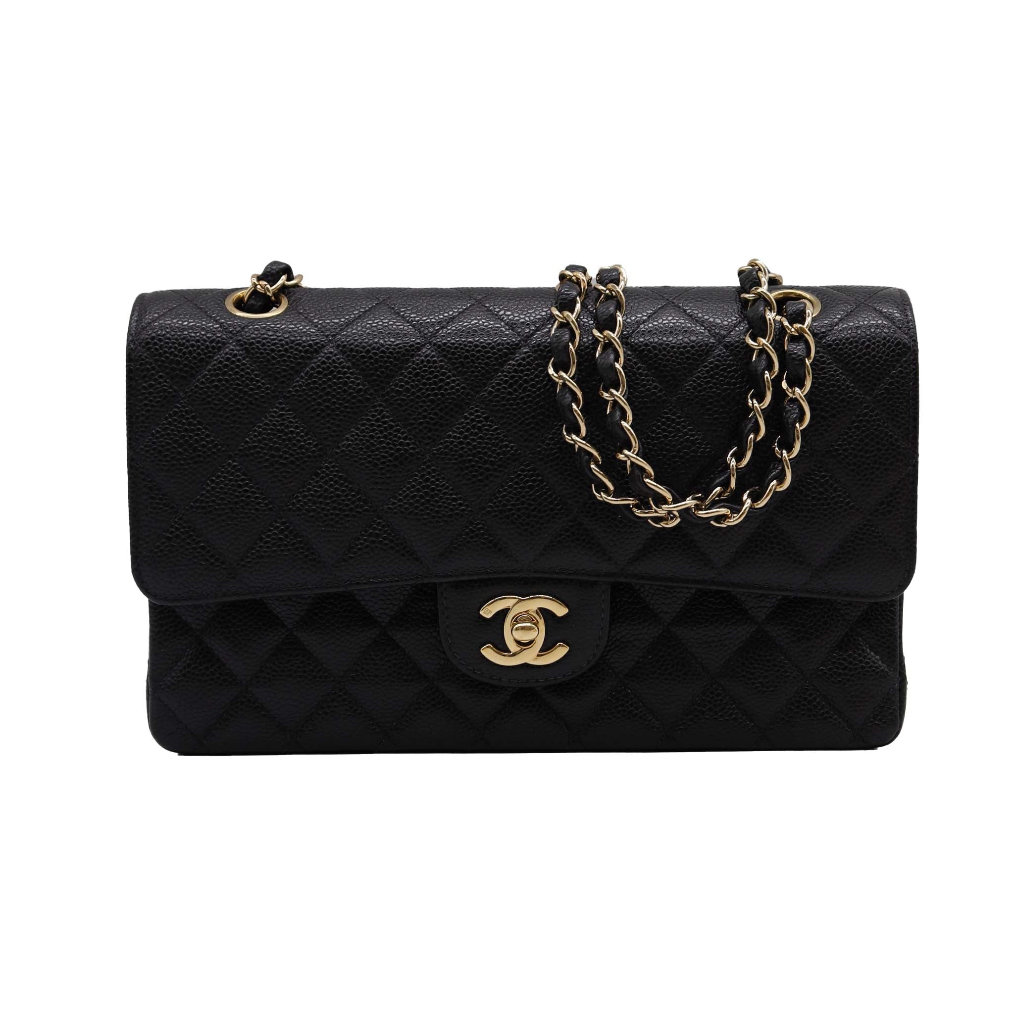 Chanel Classic Medium Caviar GHW Black DXBS2341