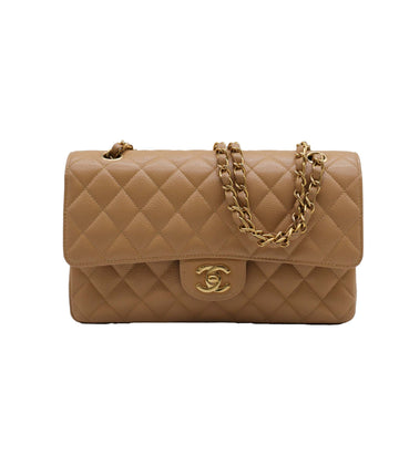 Chanel Classic Medium Caviar GHW Dark Beige DXBS2342