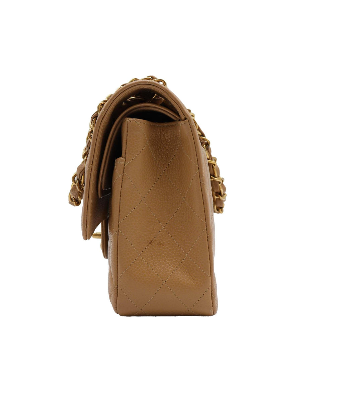 Chanel Classic Medium Caviar GHW Dark Beige DXBS2342