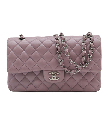 Chanel Classic Medium Lamb SHW Purple DXBS2340