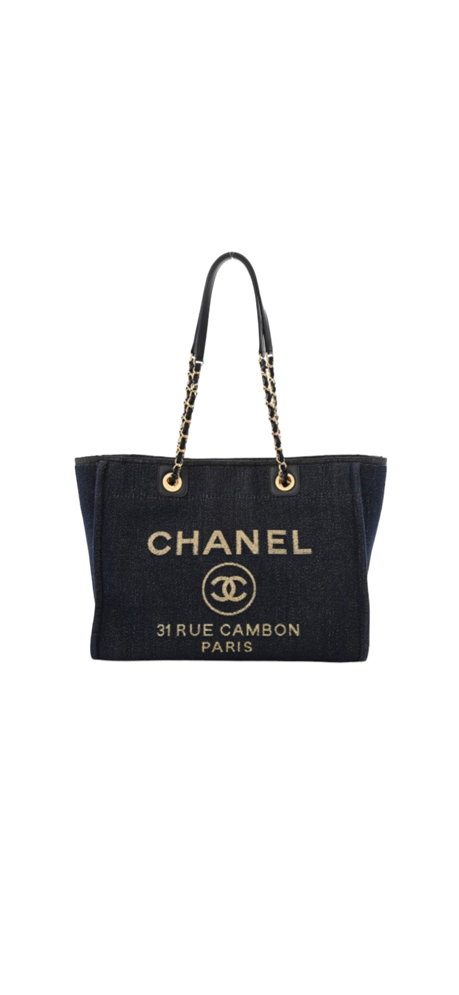 Chanel Deauville Small Dark Denim/Gold GHW SYC1184