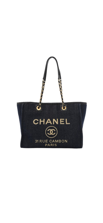 Chanel Deauville Small Dark Denim/Gold GHW SYC1184