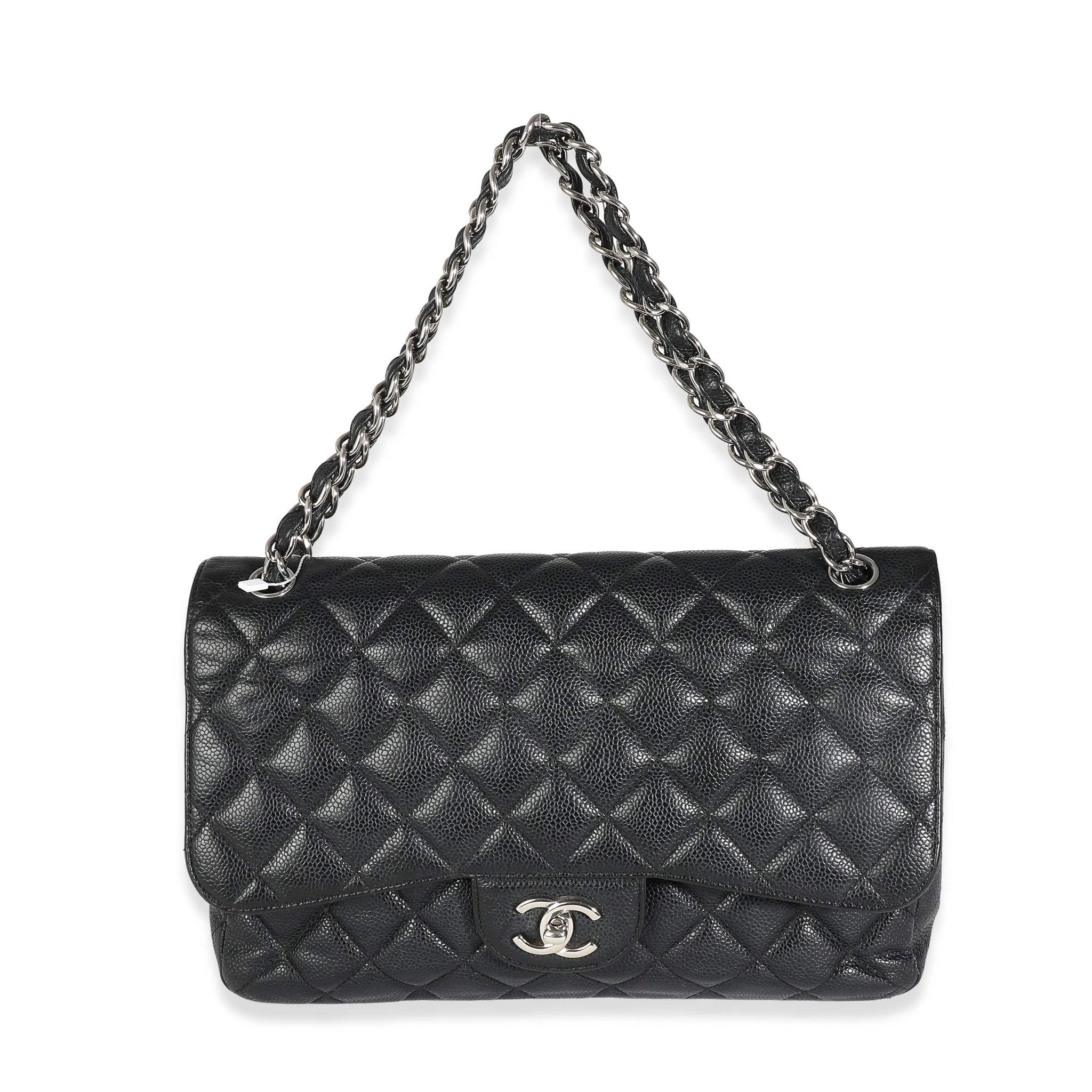 Chanel Double Flap Jumbo Black Caviar SHW ULC1042