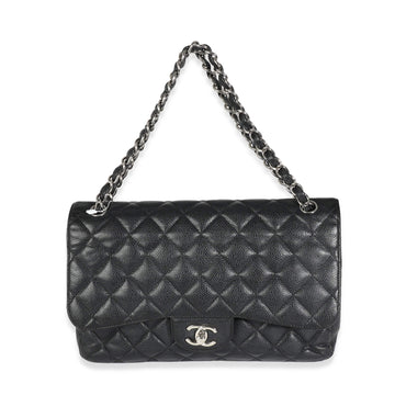 Chanel Double Flap Jumbo Black Caviar SHW ULC1042