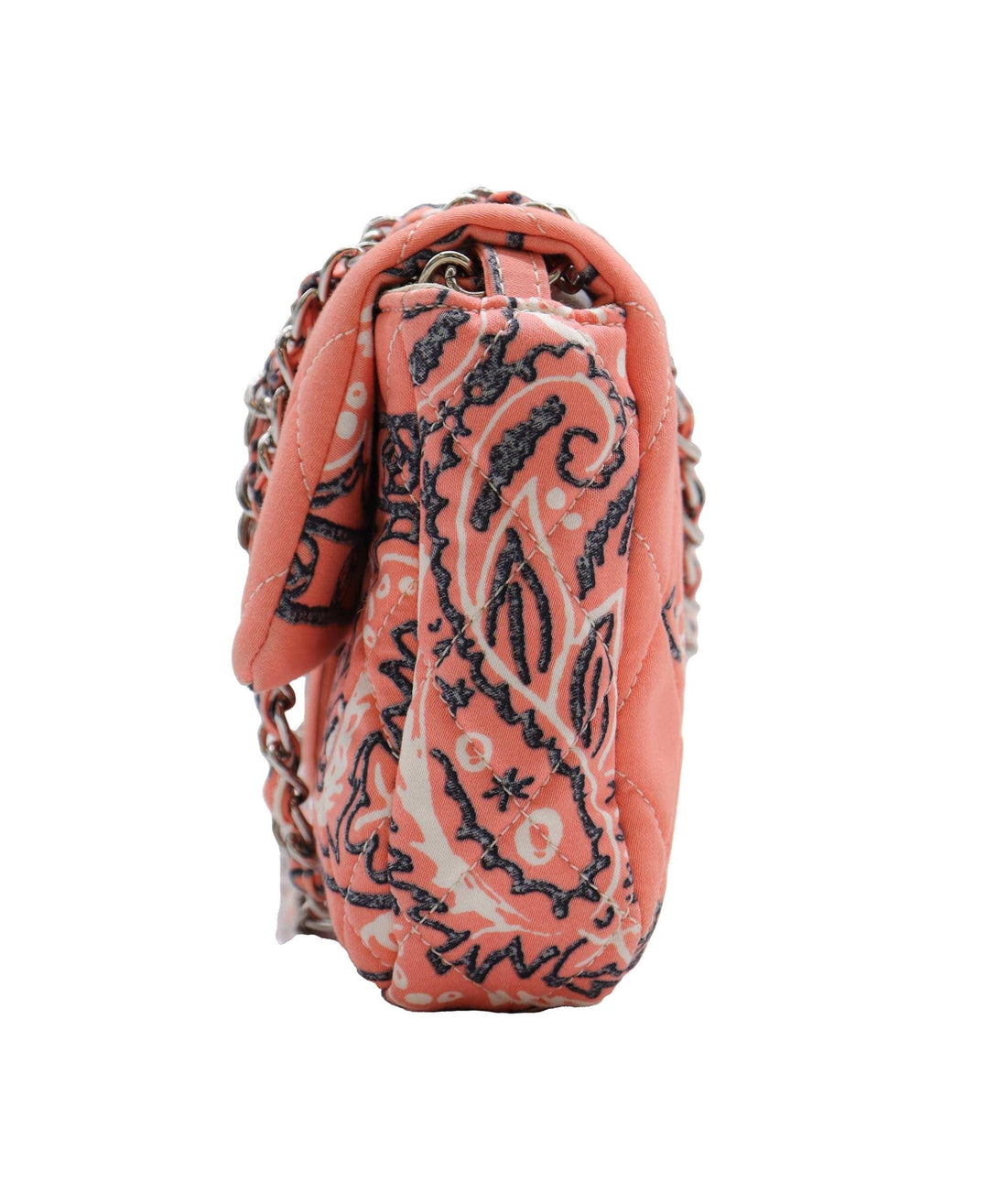 CHANEL Matelasse Canvas ChainShoulder Pink DXBS2282