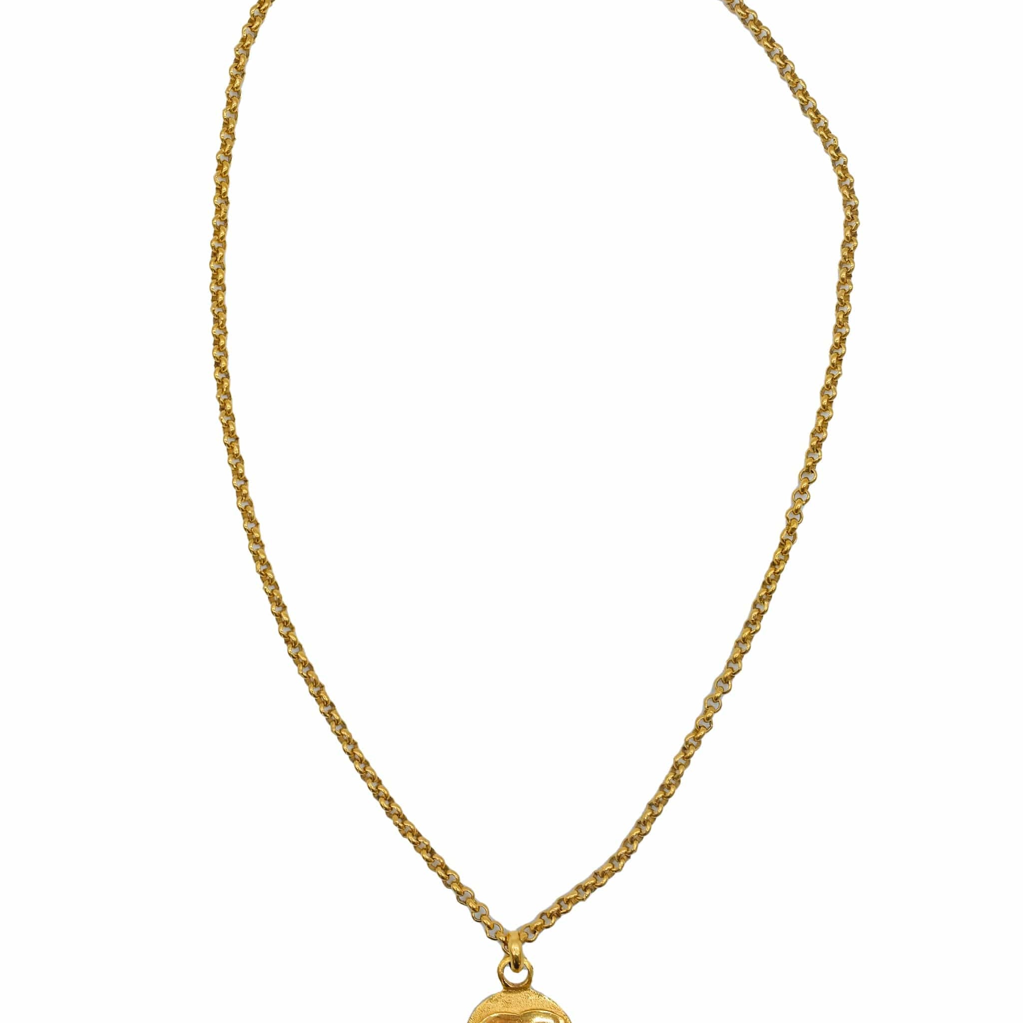 Chanel Medallion Necklace Gold ASC5301