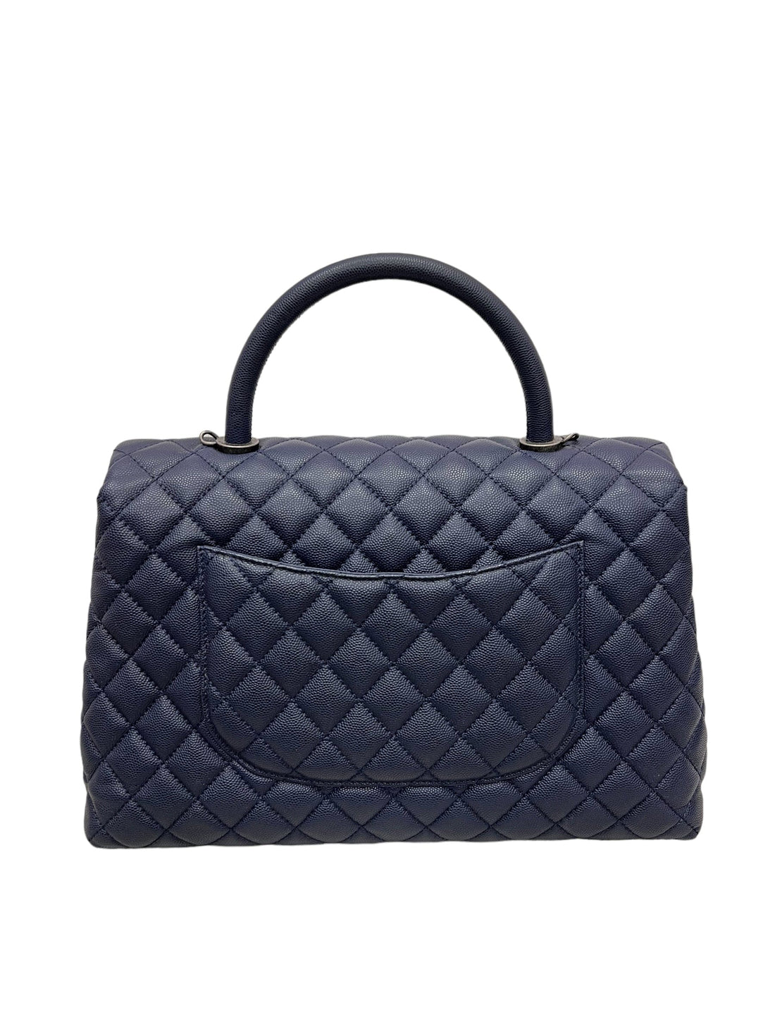 Chanel Medium Coco Handle Navy Caviar RHW #23 SYC1167