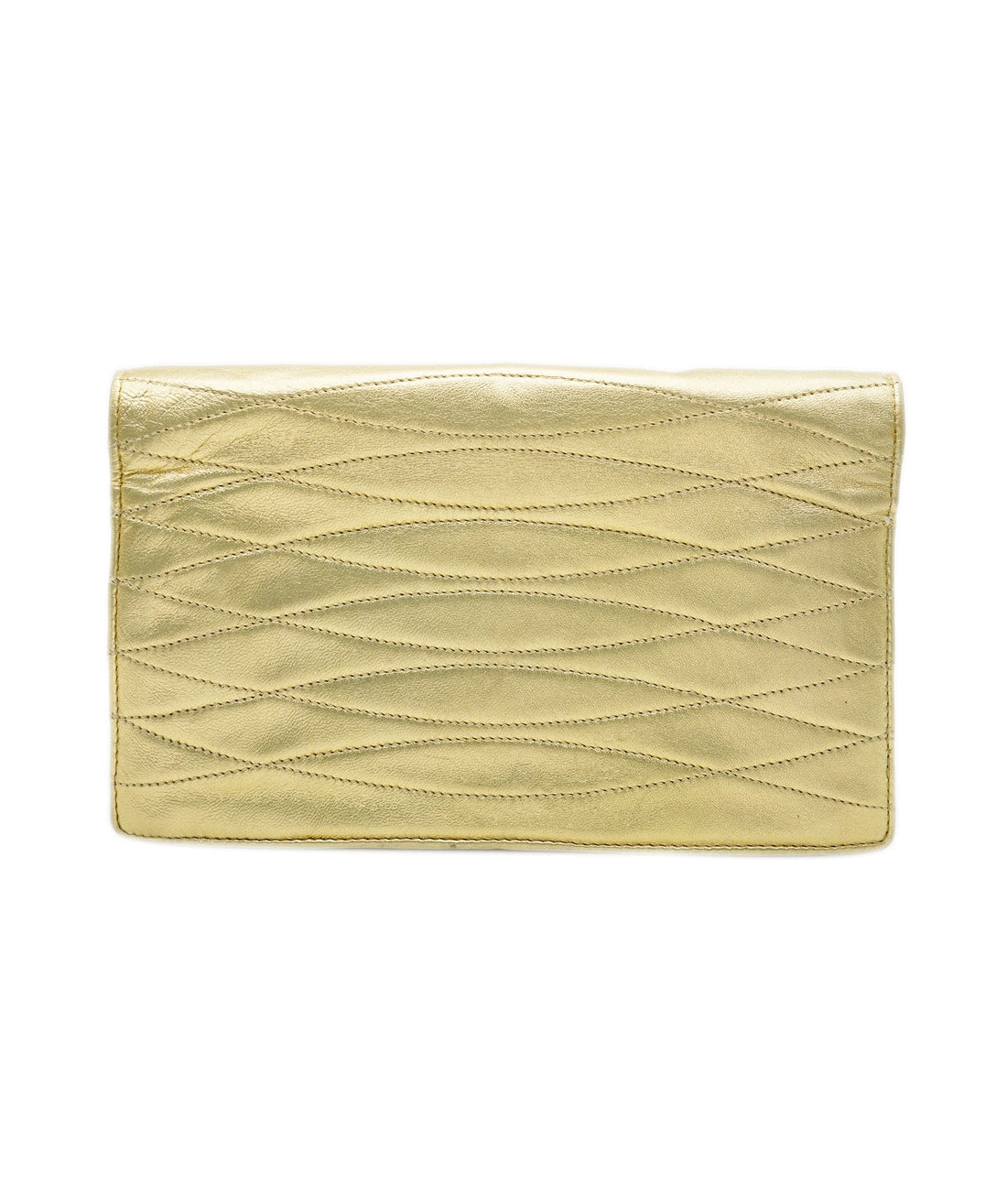 Chanel Metallic Gold Clutch  ALC1282