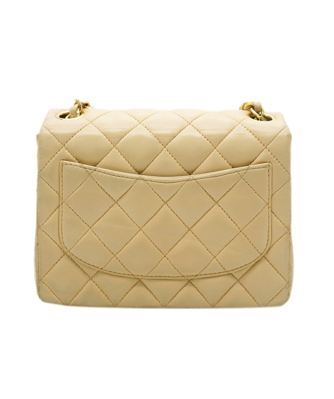 Chanel Mini Classic Flap Beige GHW REC1728