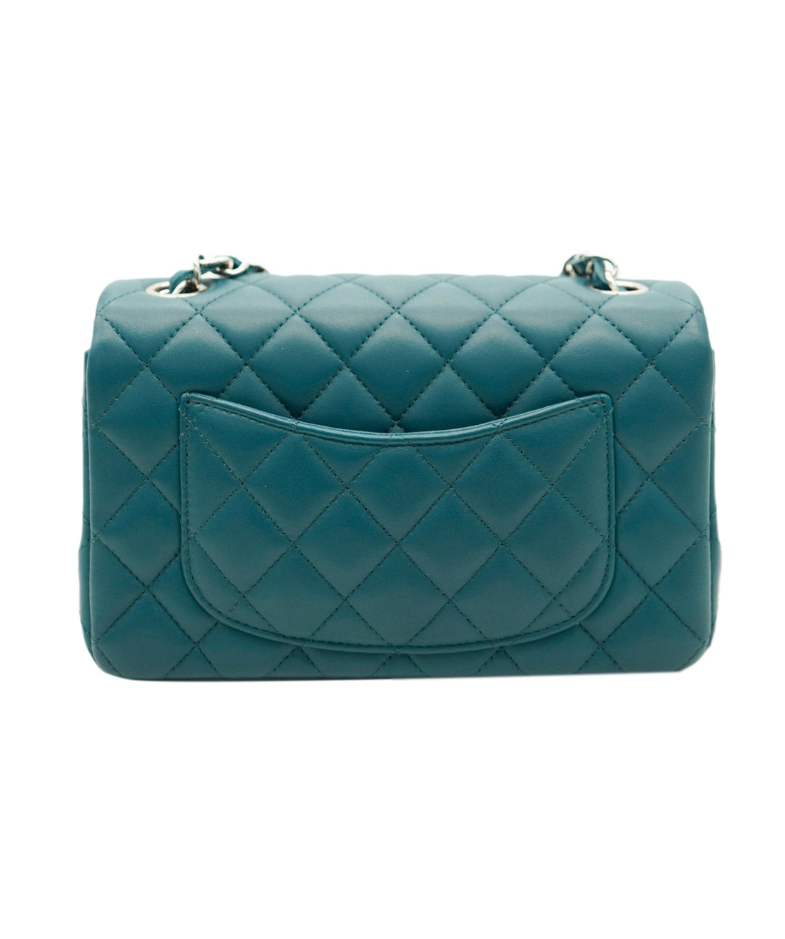 Chanel Mini Teal Rectangle With Silver Hardware ALC1868