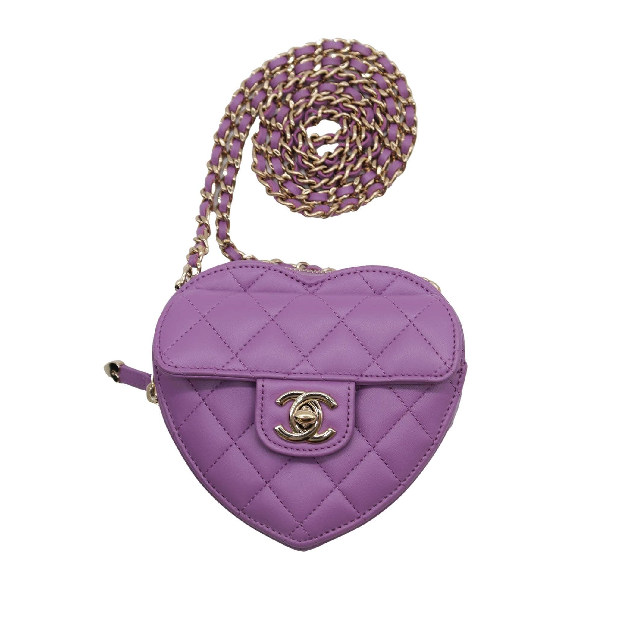 Chanel Mini Heart Bag Purple DXBS2337