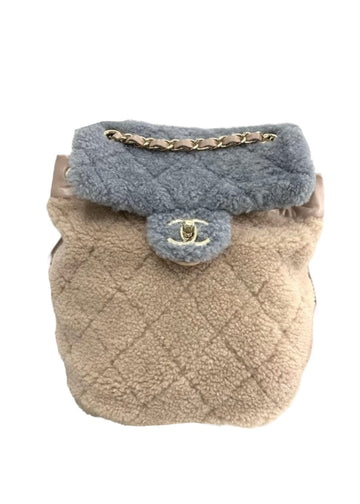 Chanel Urban Spirit Backpack Tricolour Wool GHW #28 SKC1751