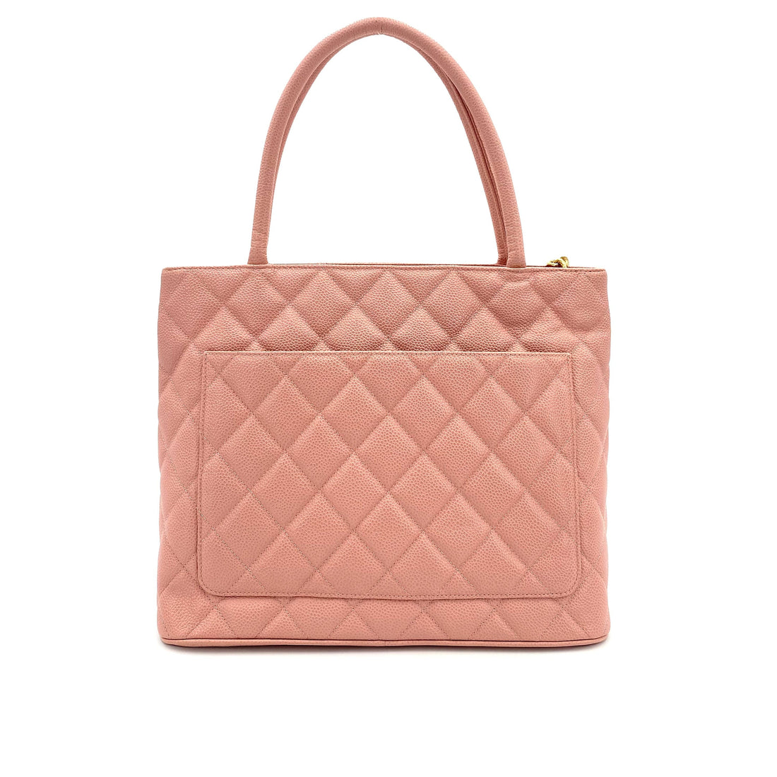 CHANEL VINTAGE MEDALLION TOTE BAG PINK CAVIAR SKIN DXBS0107