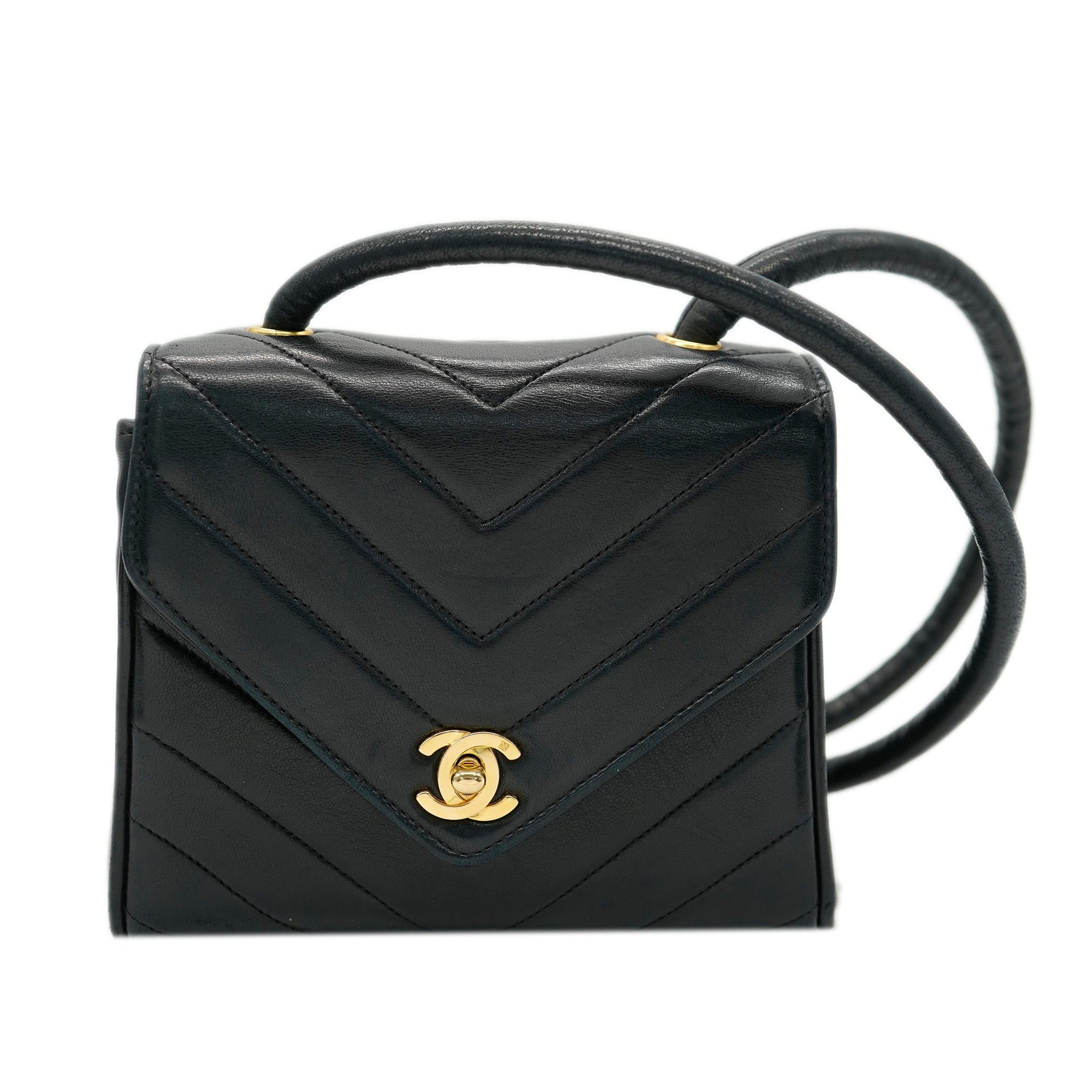 Chanel Vintage Mini Square Chevron Crossbody Bag  ALC1705