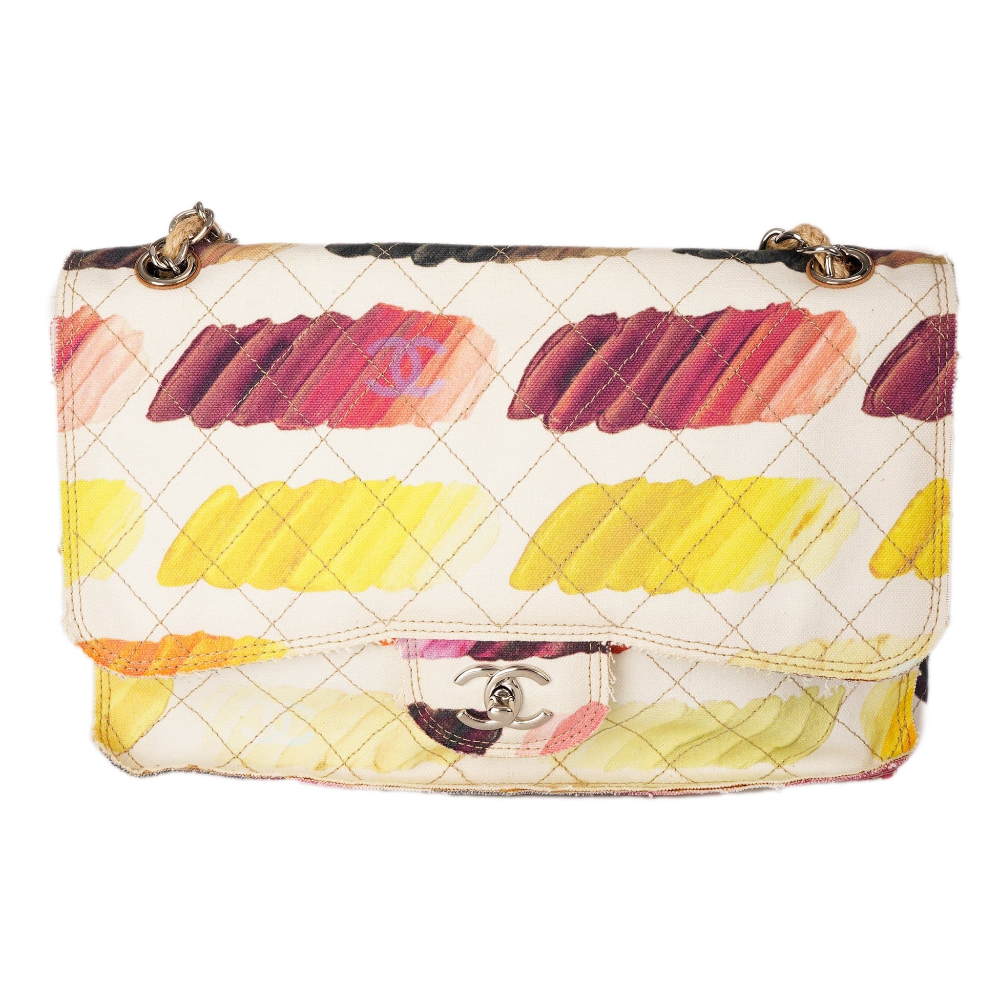 Chanel White Canvas with Multicoloured Pattern - DBXS1762