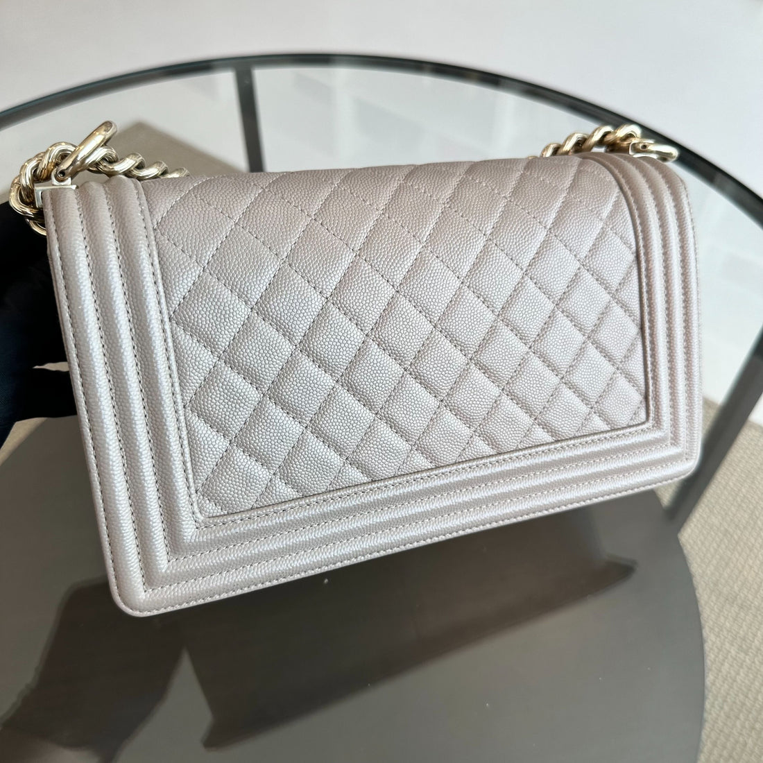 Boy Caviar Old Medium 25CM Leboy Light Grey Beige GHW No 23