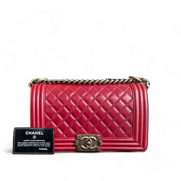 Chanel Boy Medium - 25CM Glazed Calfskin with Antique GHW No 17