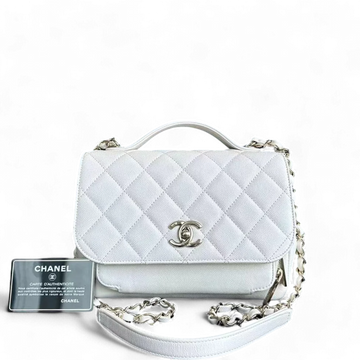 Chanel Business Affinity - Caviar Medium White Golden Hardware Series 25