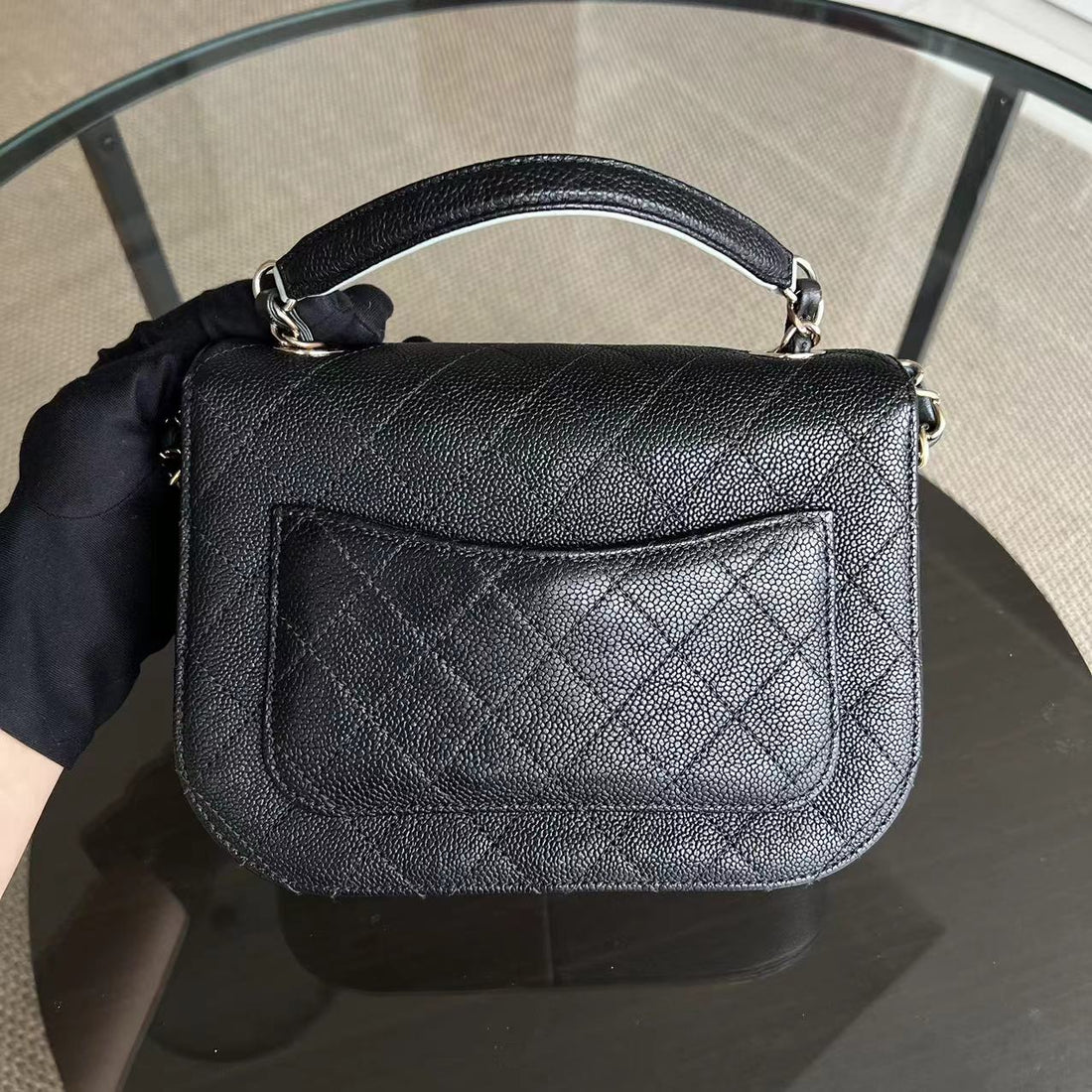 Caviar Cuba Coco Quilted Calfskin Cross Body Black GHW No 25
