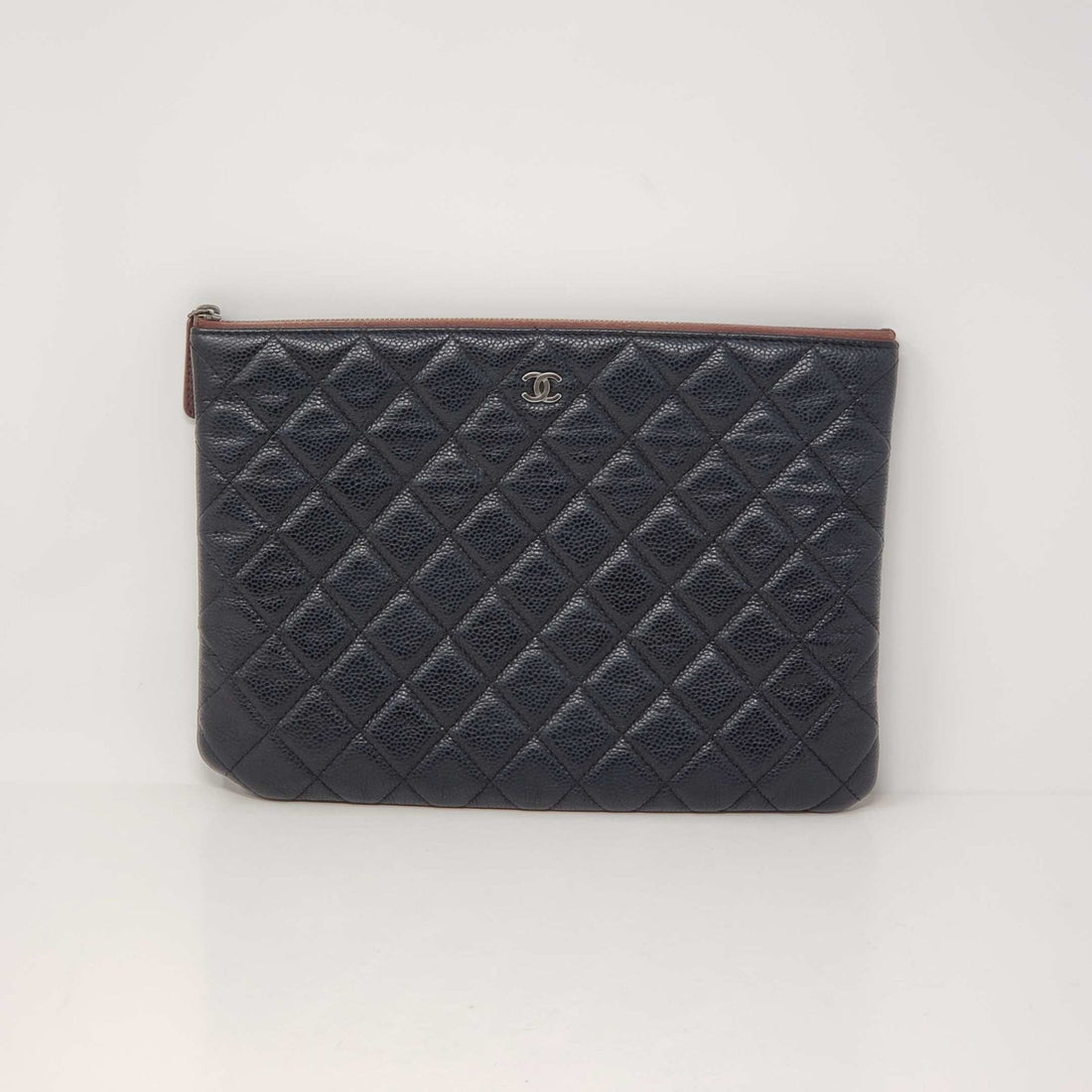 Chanel CC Caviar Quilted Cosmetic / Clutch Bag