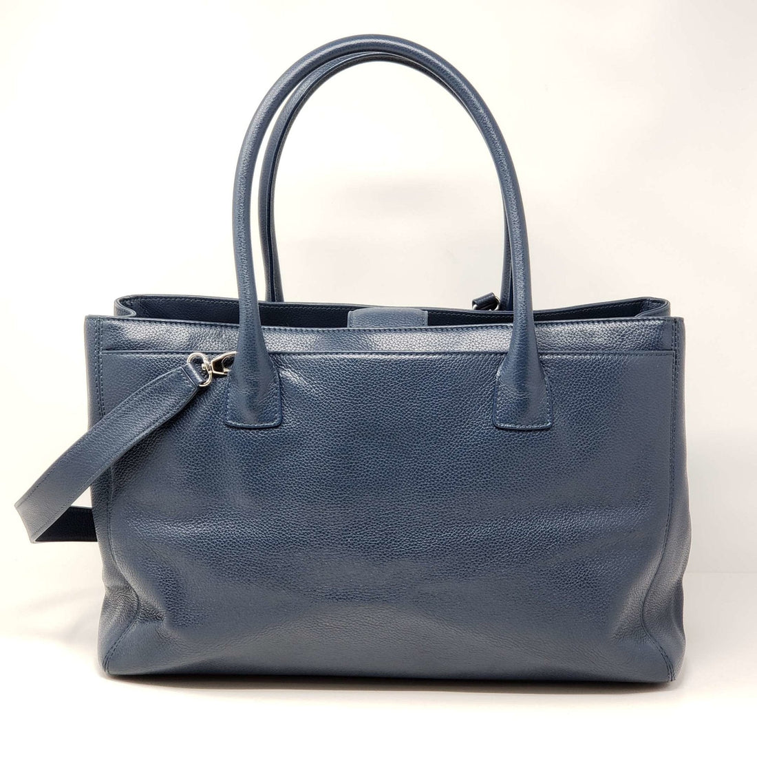 Chanel CC Executive Calfskin Navy Blue Shoulder Bag