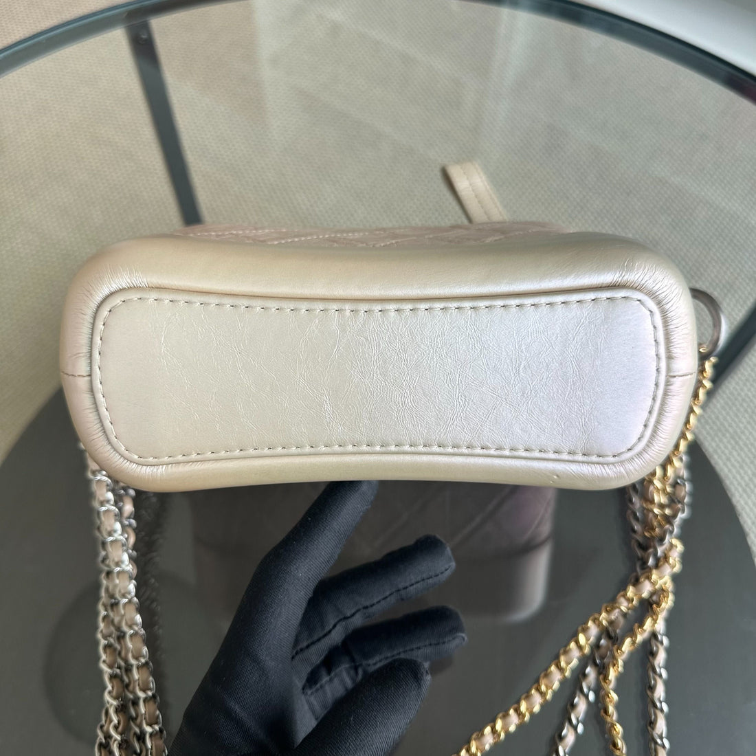 Gabrielle Small Hobo Quilted Calfskin Iridescent Pink GHW No 27