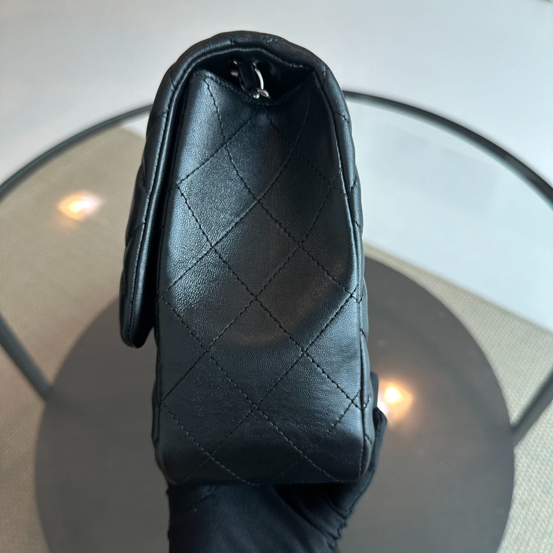 Jumbo Classic Flap Lambskin Quilted Black SHW No 12