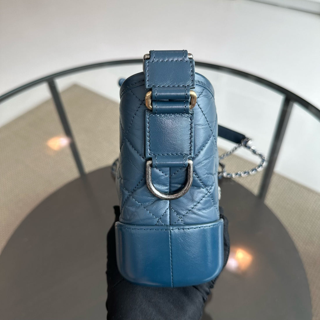 Small Gabrielle Hobo Calfskin Dark Blue GHW No 26