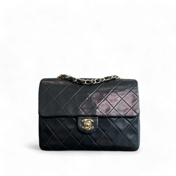 Vintage Classic Flap 20CM Mini Square Black GHW