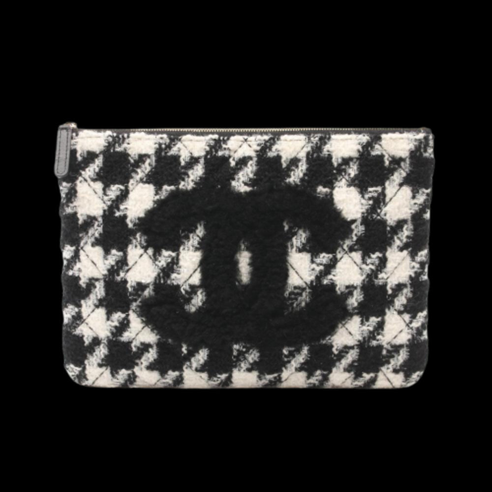 Black Canvas Chanel Clutch