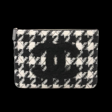 Black Canvas Chanel Clutch