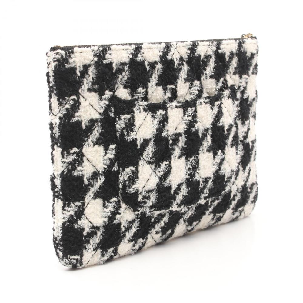 Black Canvas Chanel Clutch