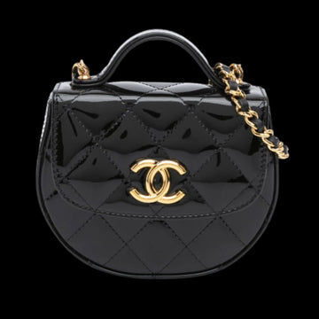 Black Leather Chanel Clutch